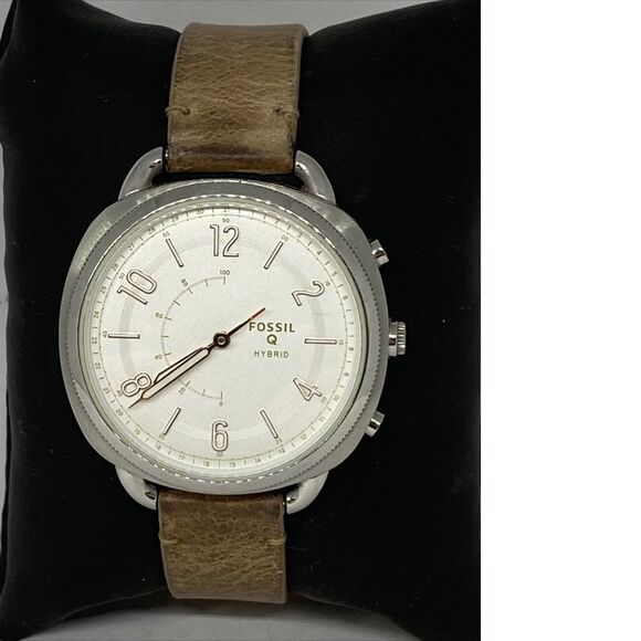 Fossil FTW1200 Women's Sand Leather White Analog Dial Hybrid Smartwatch XX642 - Picture 3 of 12